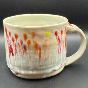 Red, orange and yellow Peacock Mug