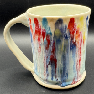 Red, Orange and Yellow Peacock Mug #2